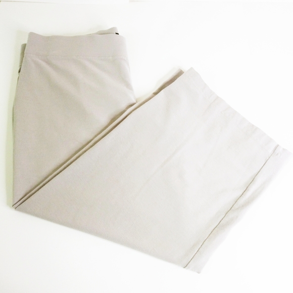 Eileen Fisher Pants - Eileen Fisher Heather Gray Wide Leg Crop Pants PL